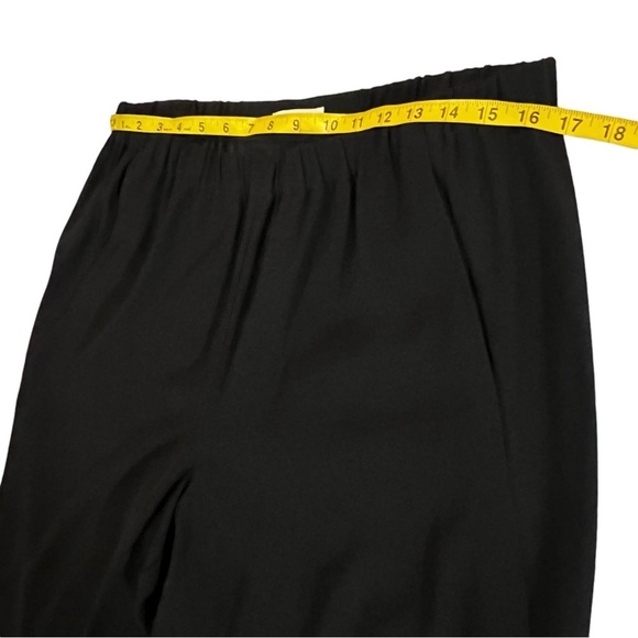 Aritzia Babaton Women’s Black Crepe Cropped Pleated Dress Pants Trousers XL - Picture 8 of 15